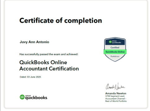 Quickbooks Online Accountant Certification