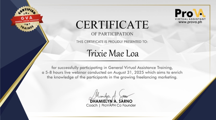 Certificate
