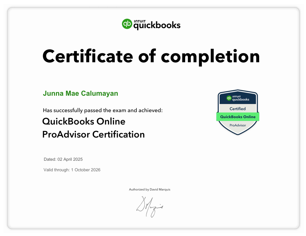 QuickBooks Online ProAdvisor (CANADA)