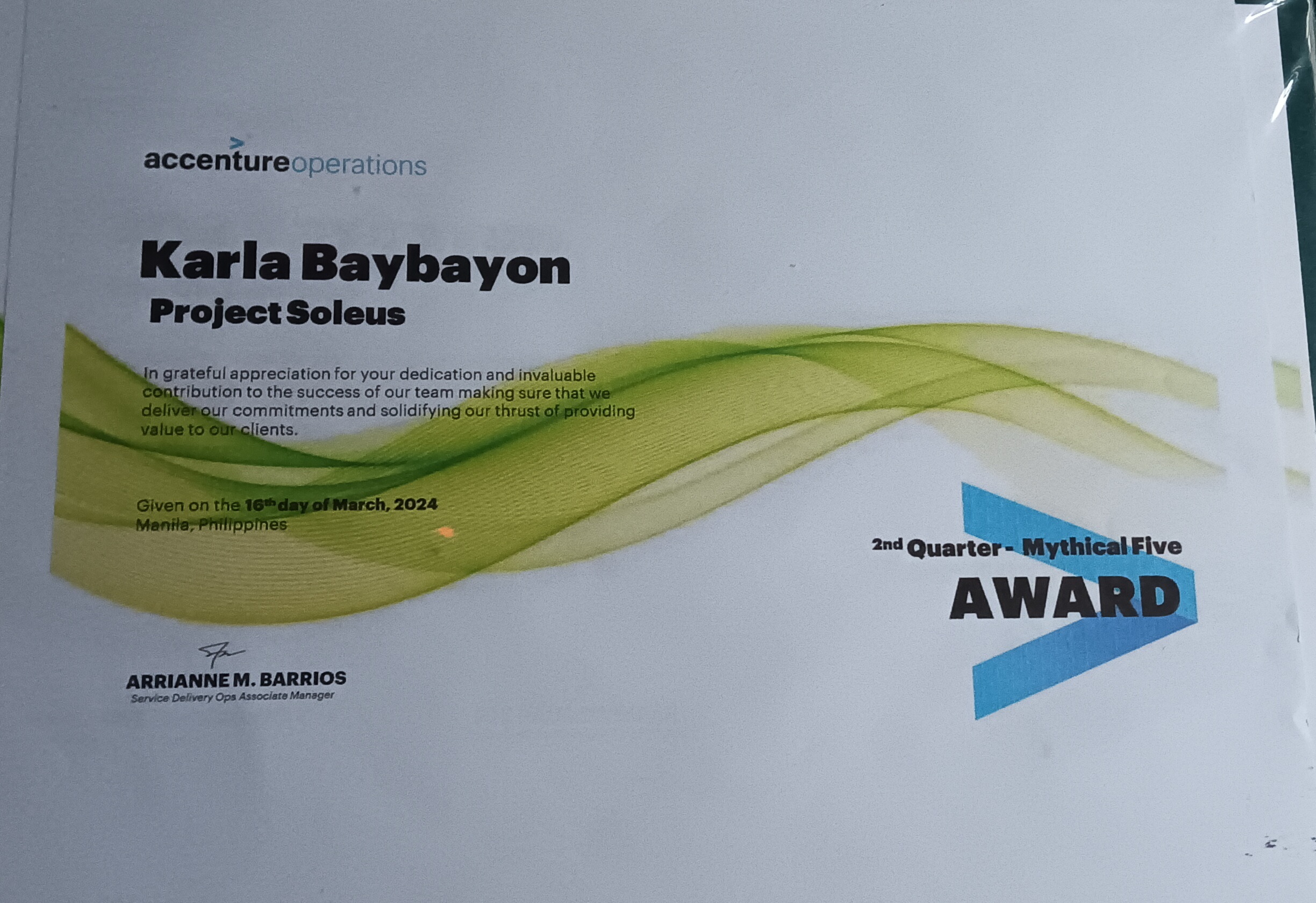 3rd Quarter- Mythical Five