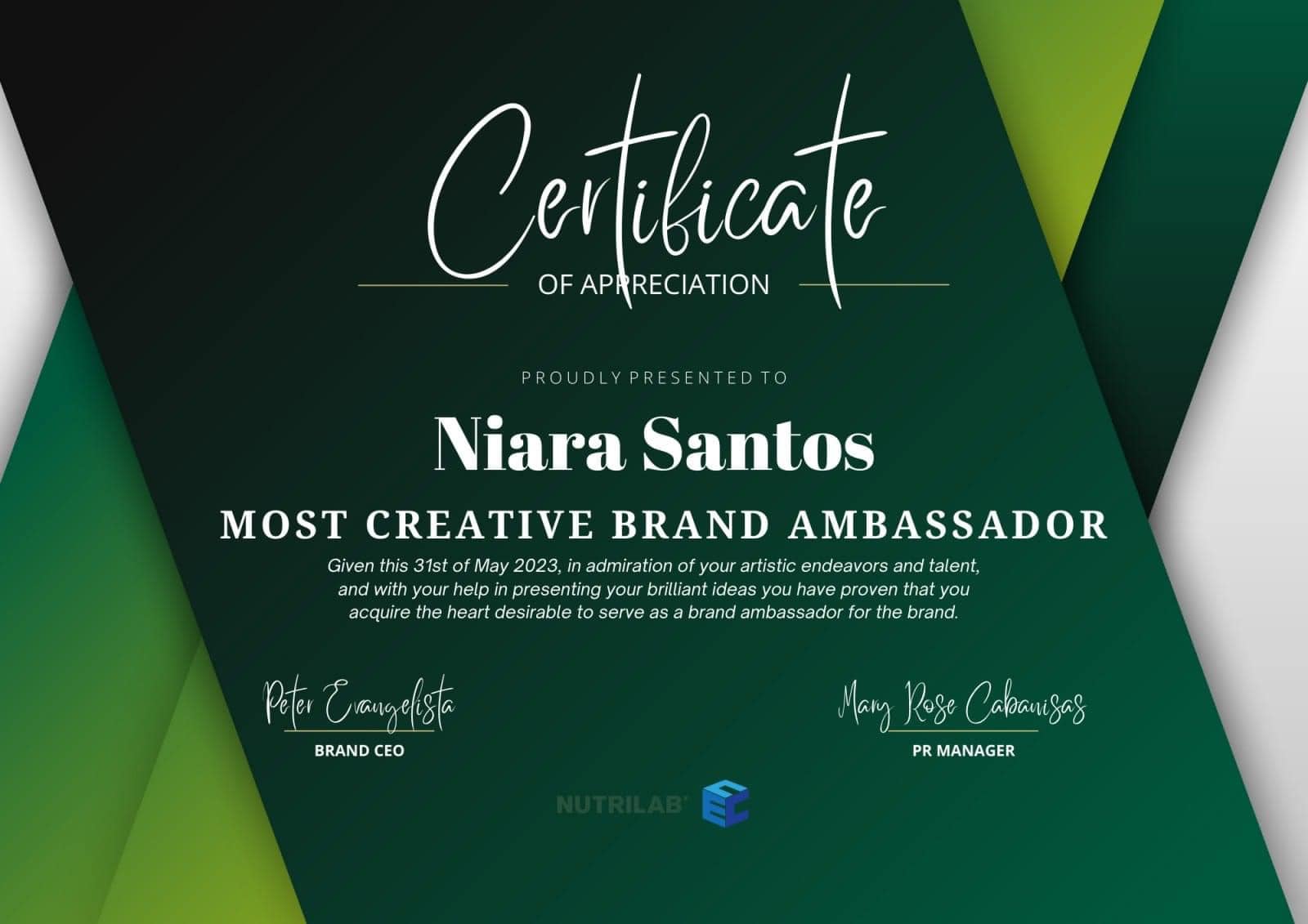 MAY MOST CREATIVE BA