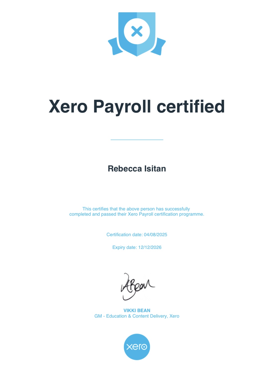 Xero Payroll Certified