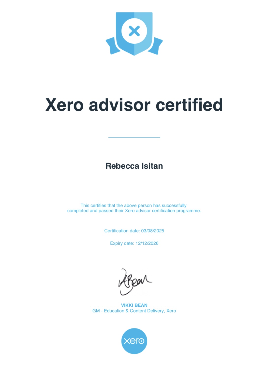 Xero Advisor Certified