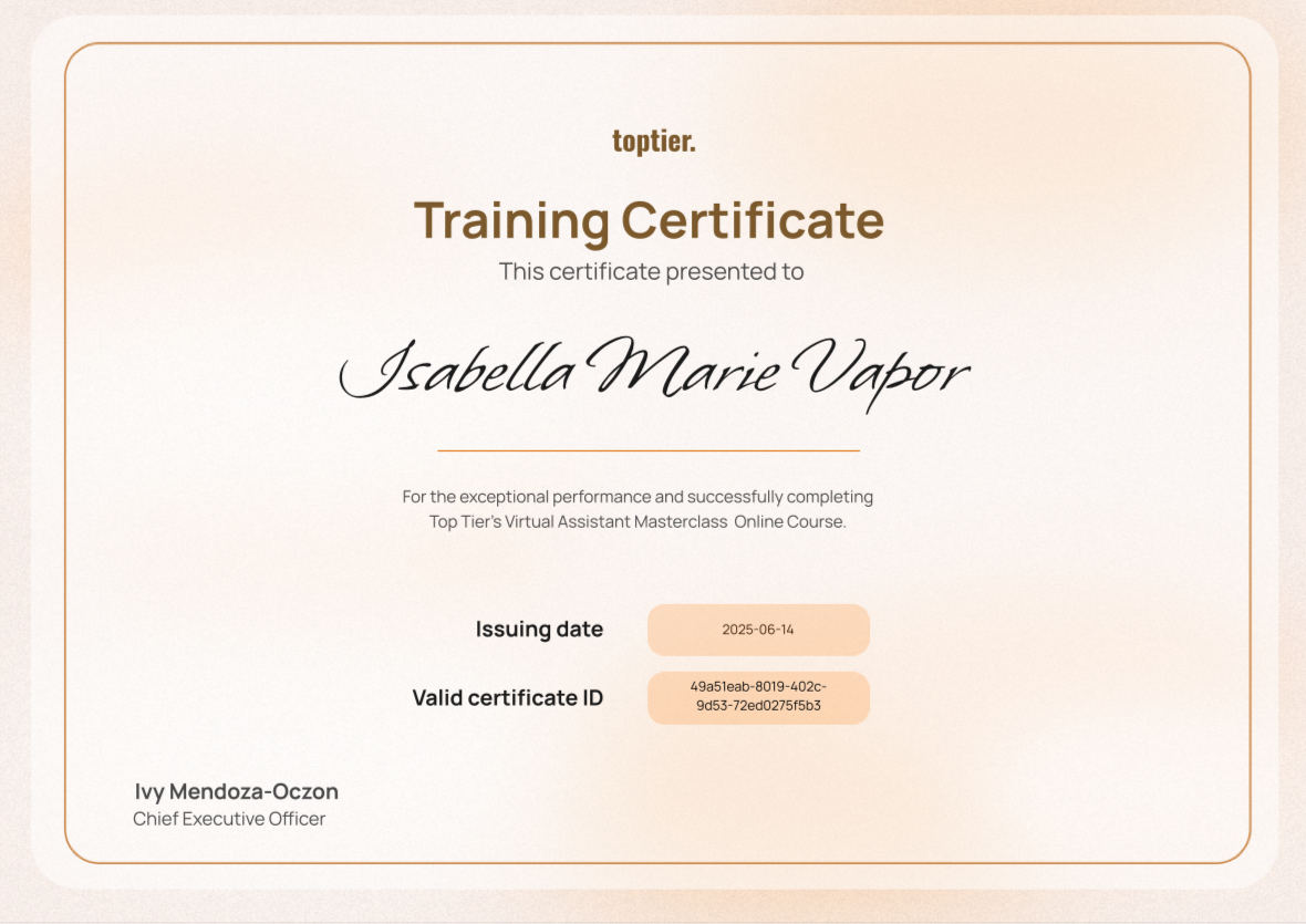 Virtual Assistant Masterclass Online Course