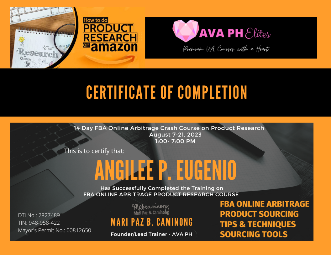 FBA Online Arbitrage Product Research Course