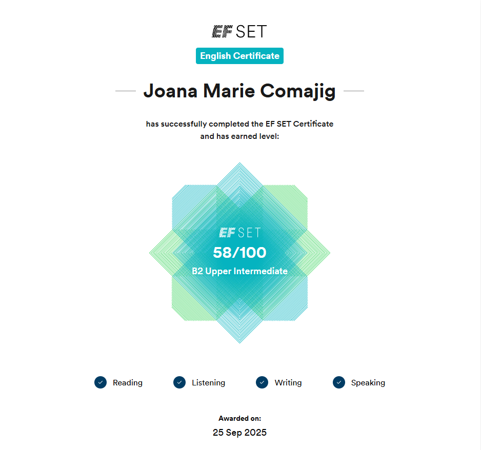 English Test Certificate