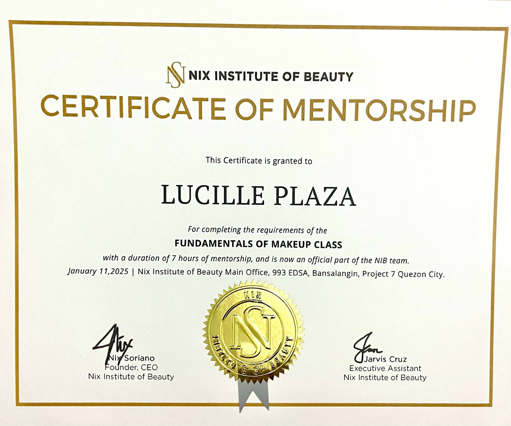 FUNDAMENTALS OF MAKEUP CLASS