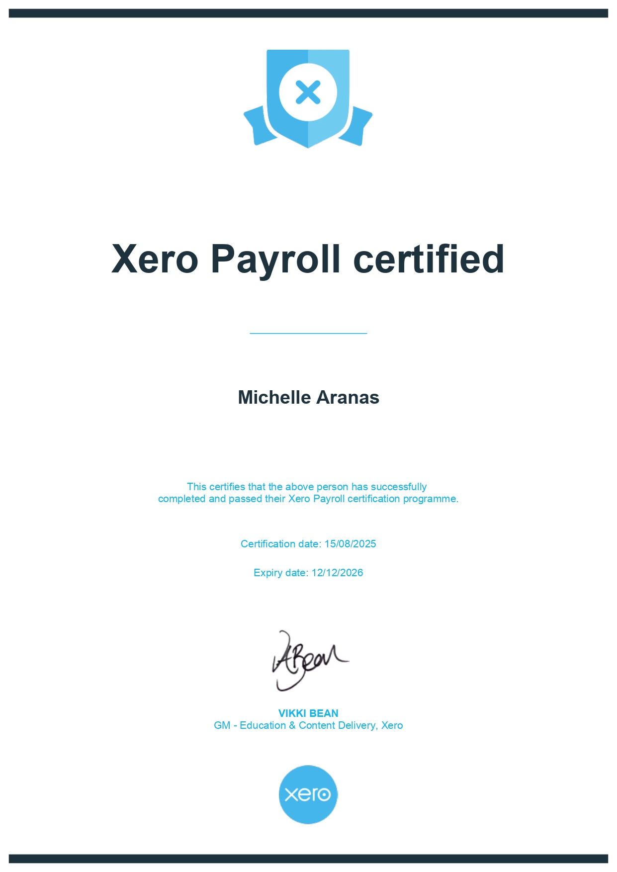 XERO Payroll Certified