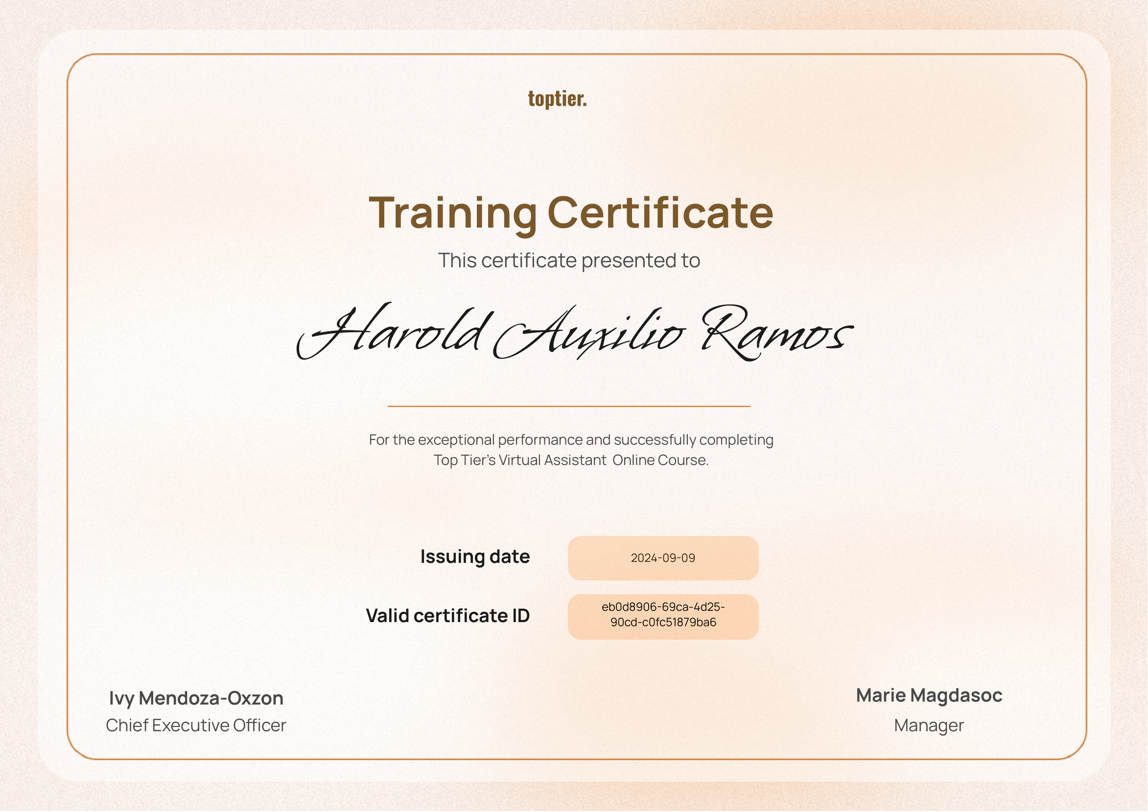 TopTier Virtual Assistant Course