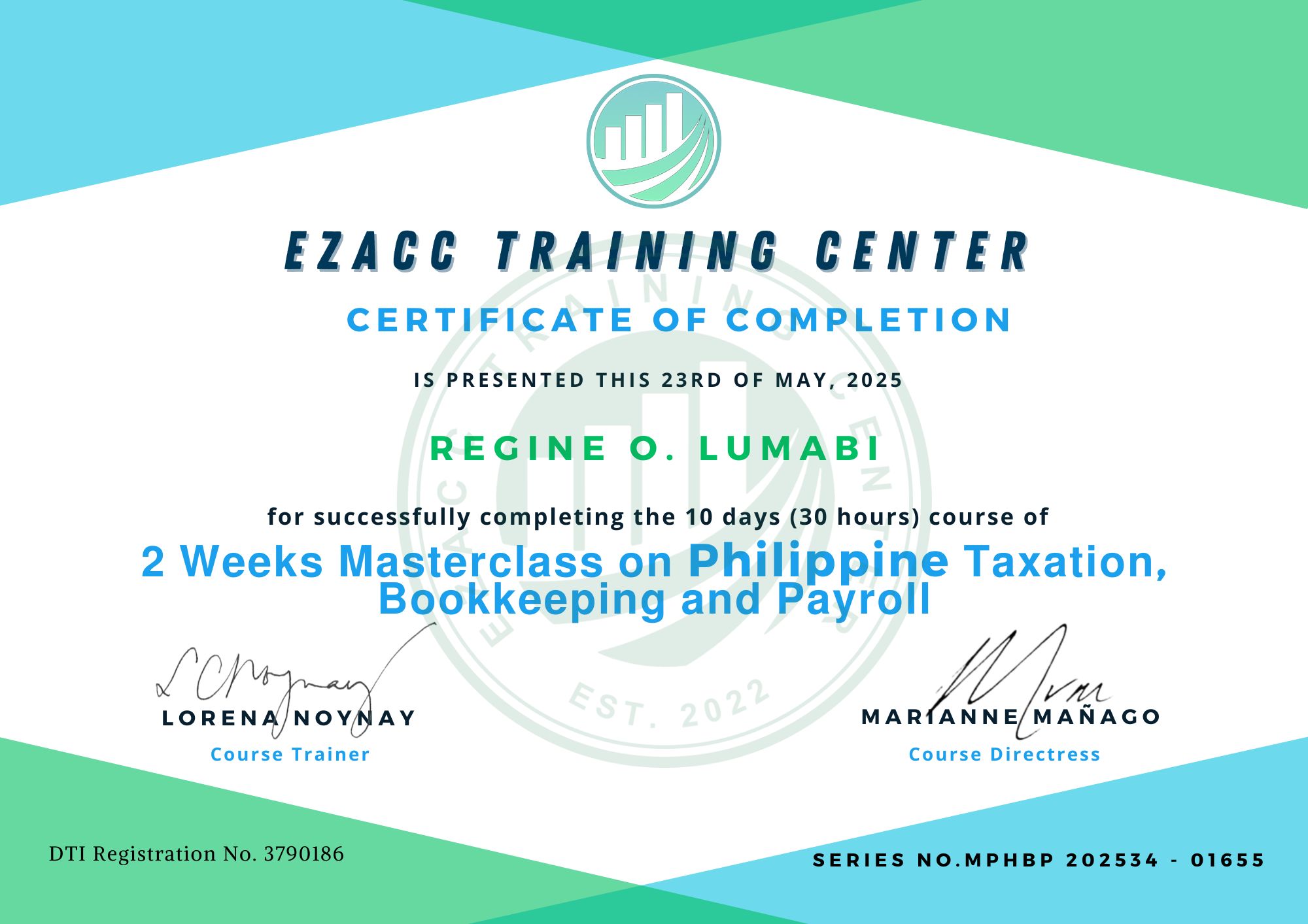 2 Weeks Masterclass on Philippine Taxation, Bookkeeping and Payroll