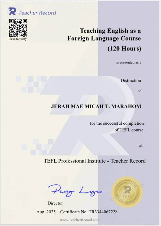 TEFL Certificate