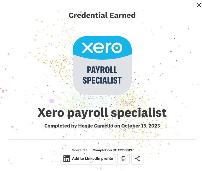 PAYROL SPECIALIST BADGE