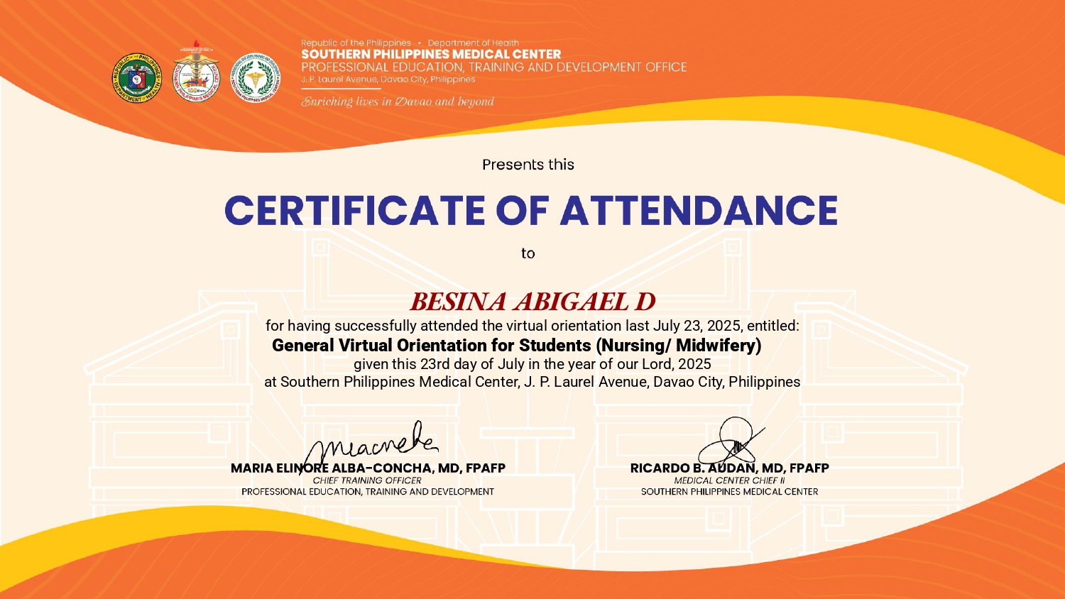 General Orientation in Nursing