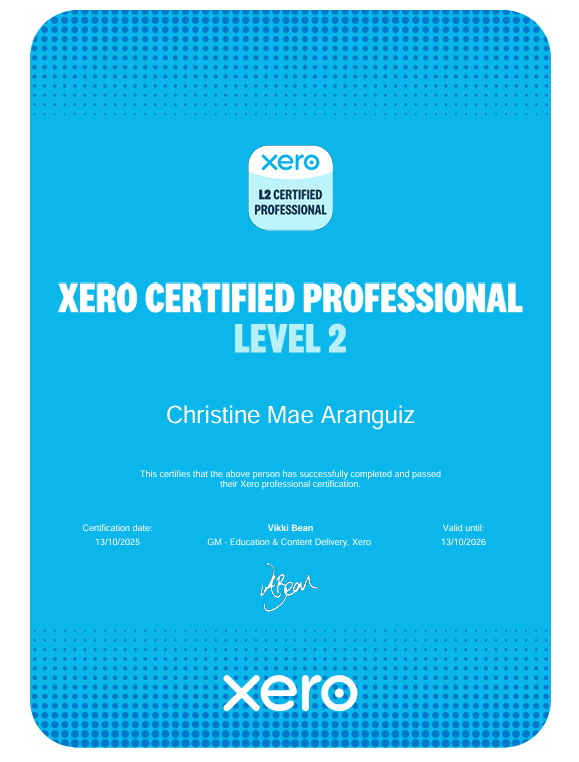 Xero Certified Professional
