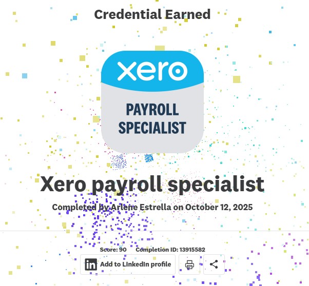 XERO PAYROLL SPECIALIST