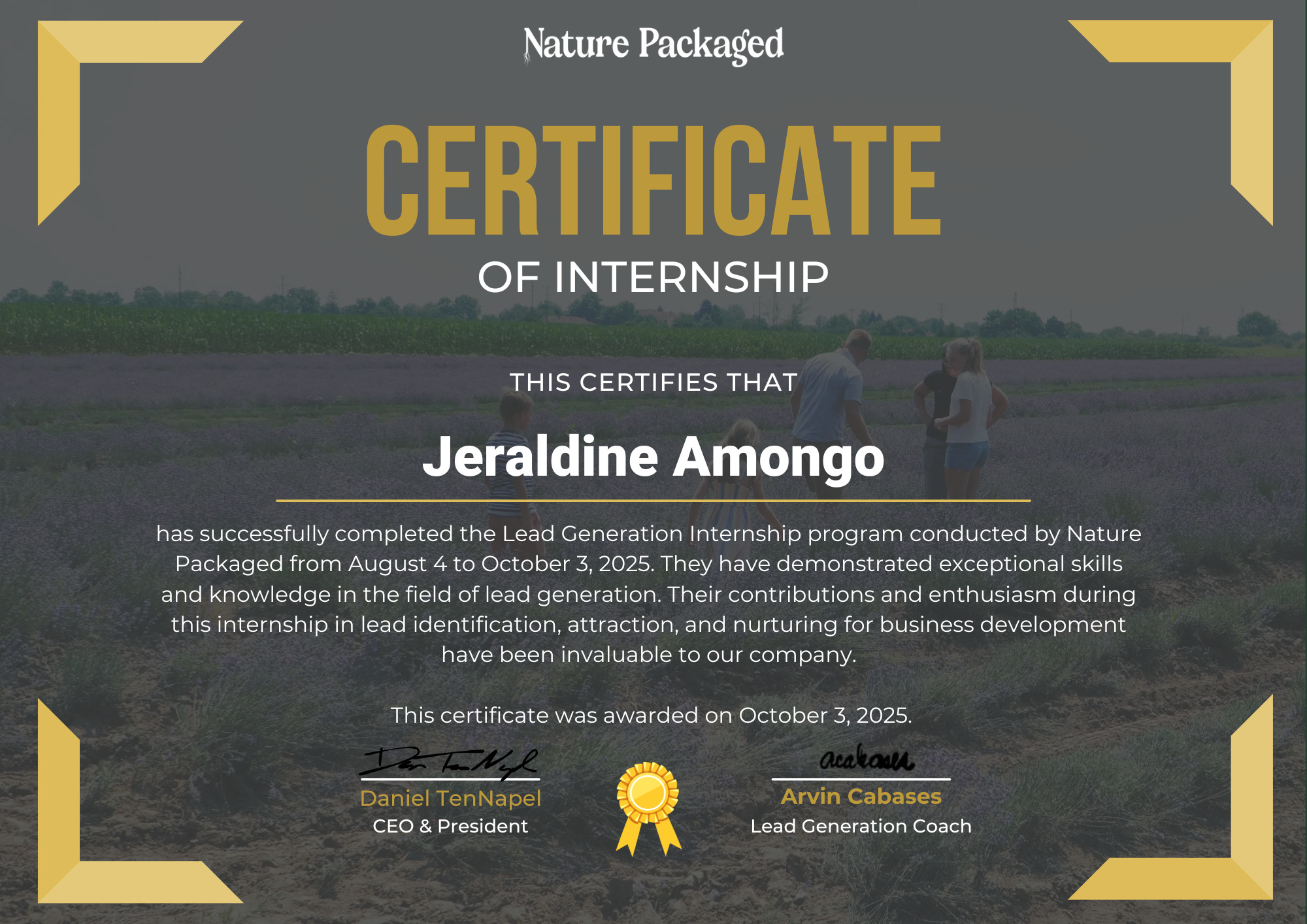 Nature Packaged Internship