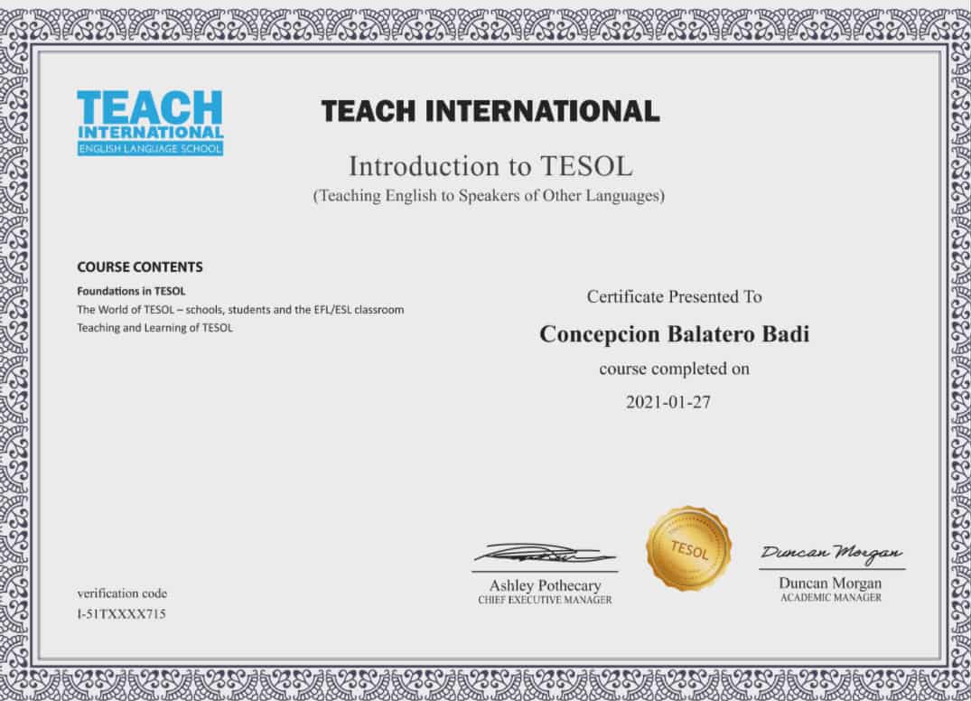 Introduction to Teaching English to Speakers of Other Languages