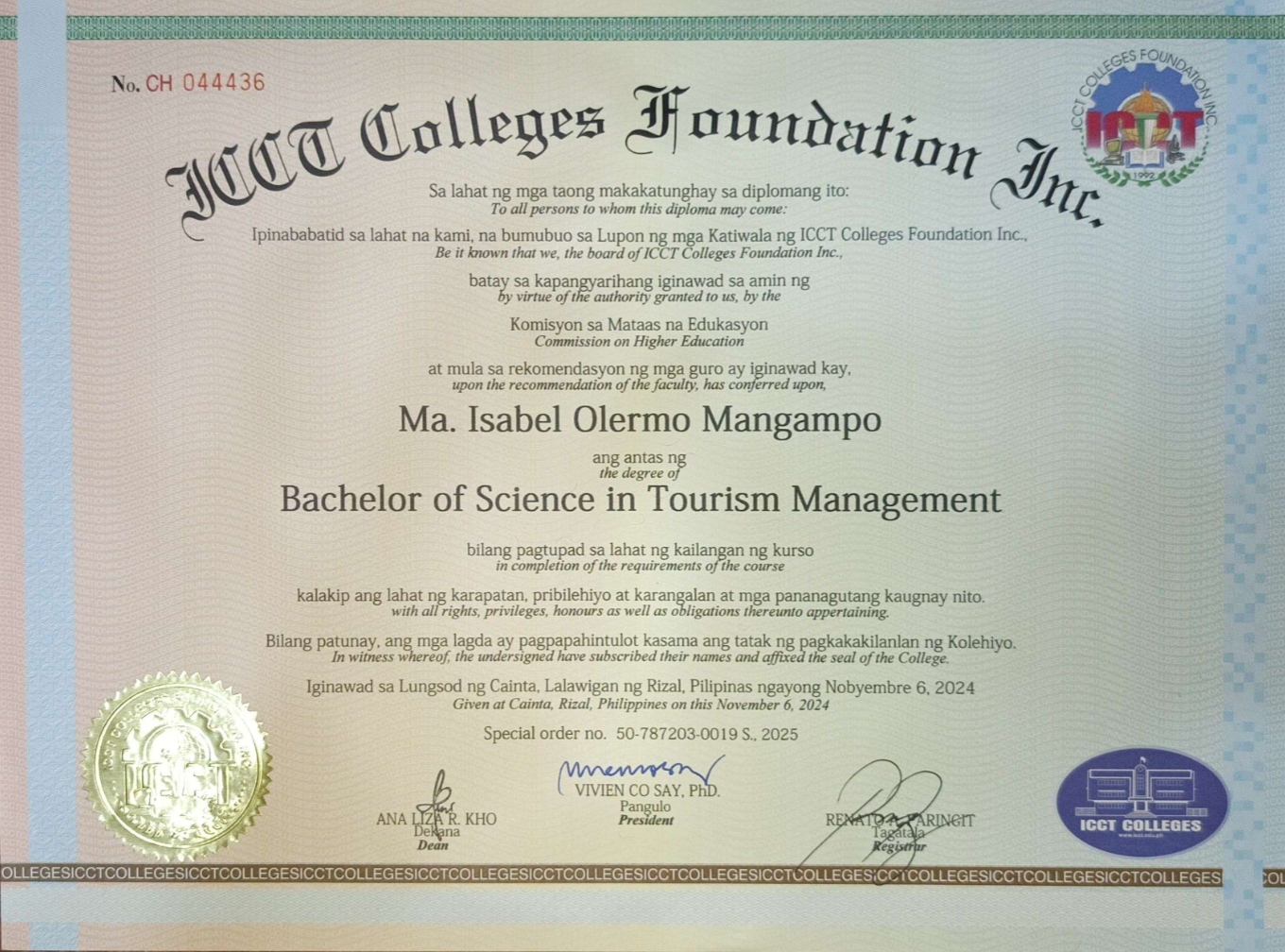 Graduation Diploma