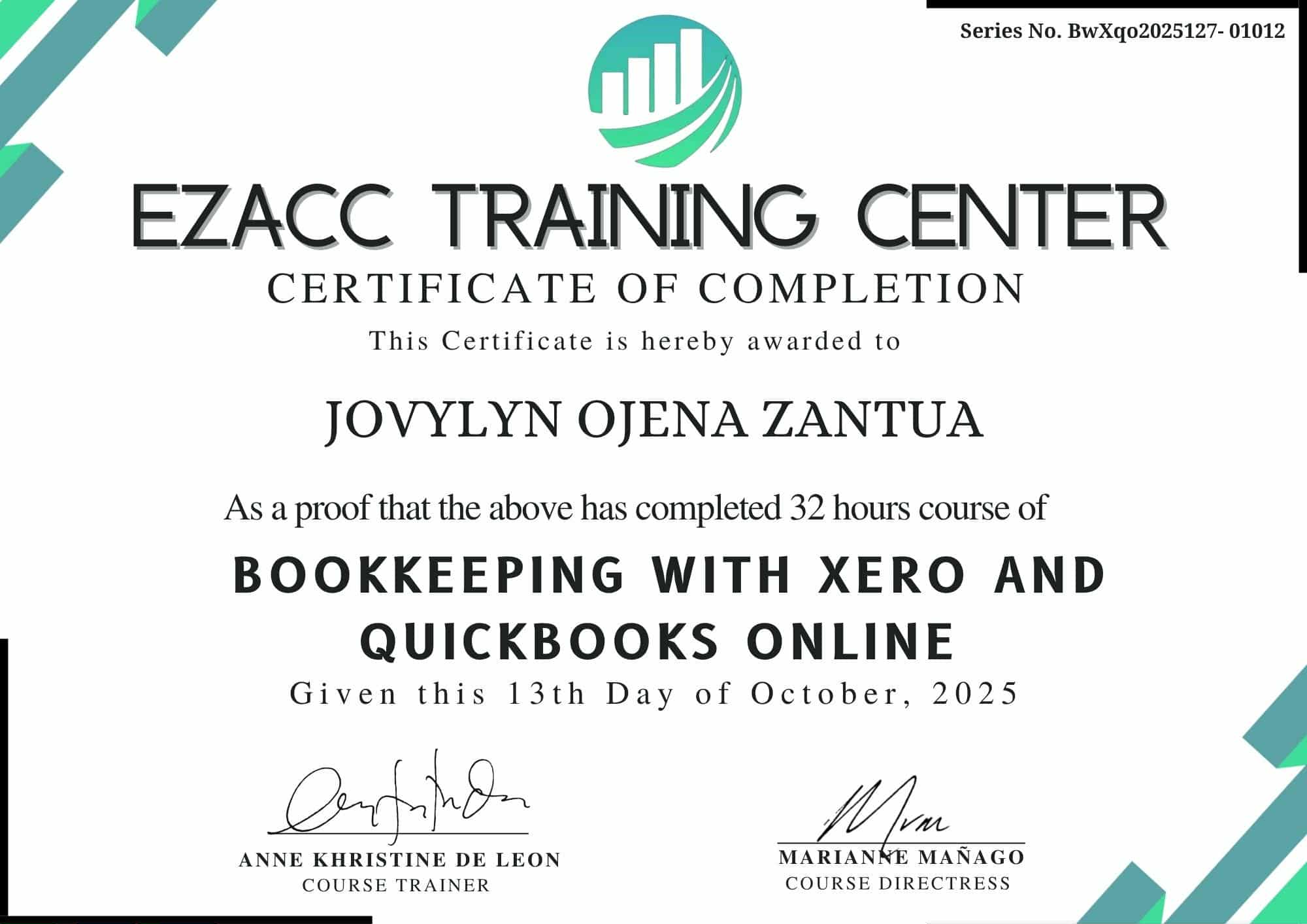 EZAAC TRAINING CENTER- BOOKKEEPING WITH XERO AND QUICKBOOKS ONLINE