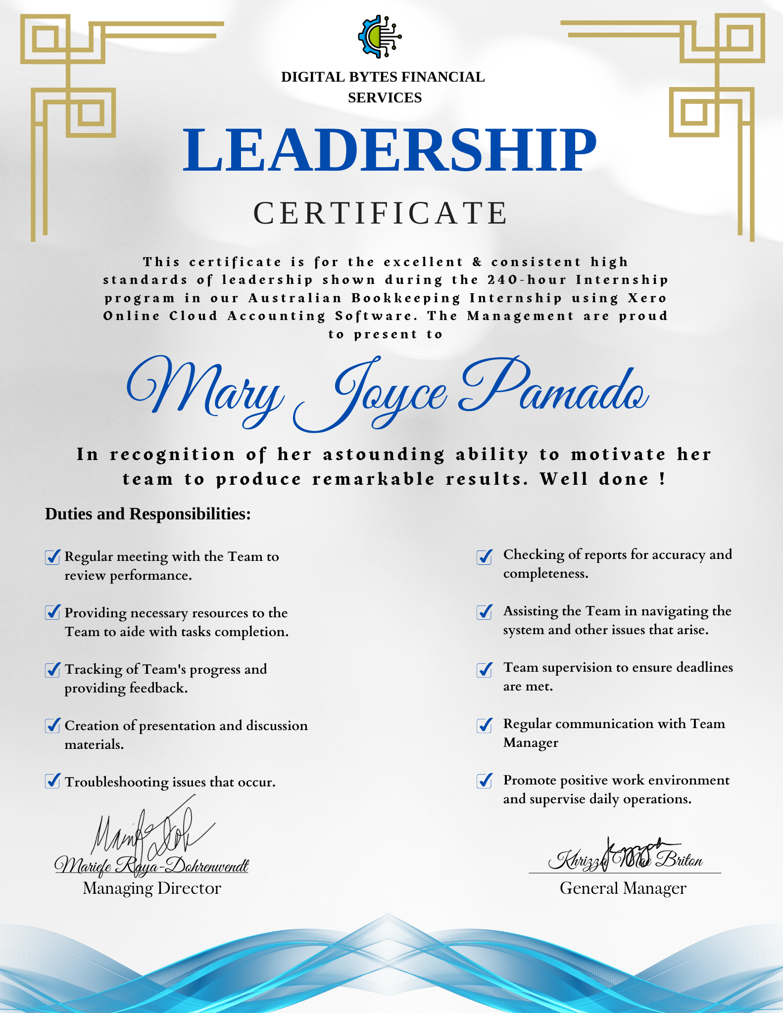 Leadership Certificate