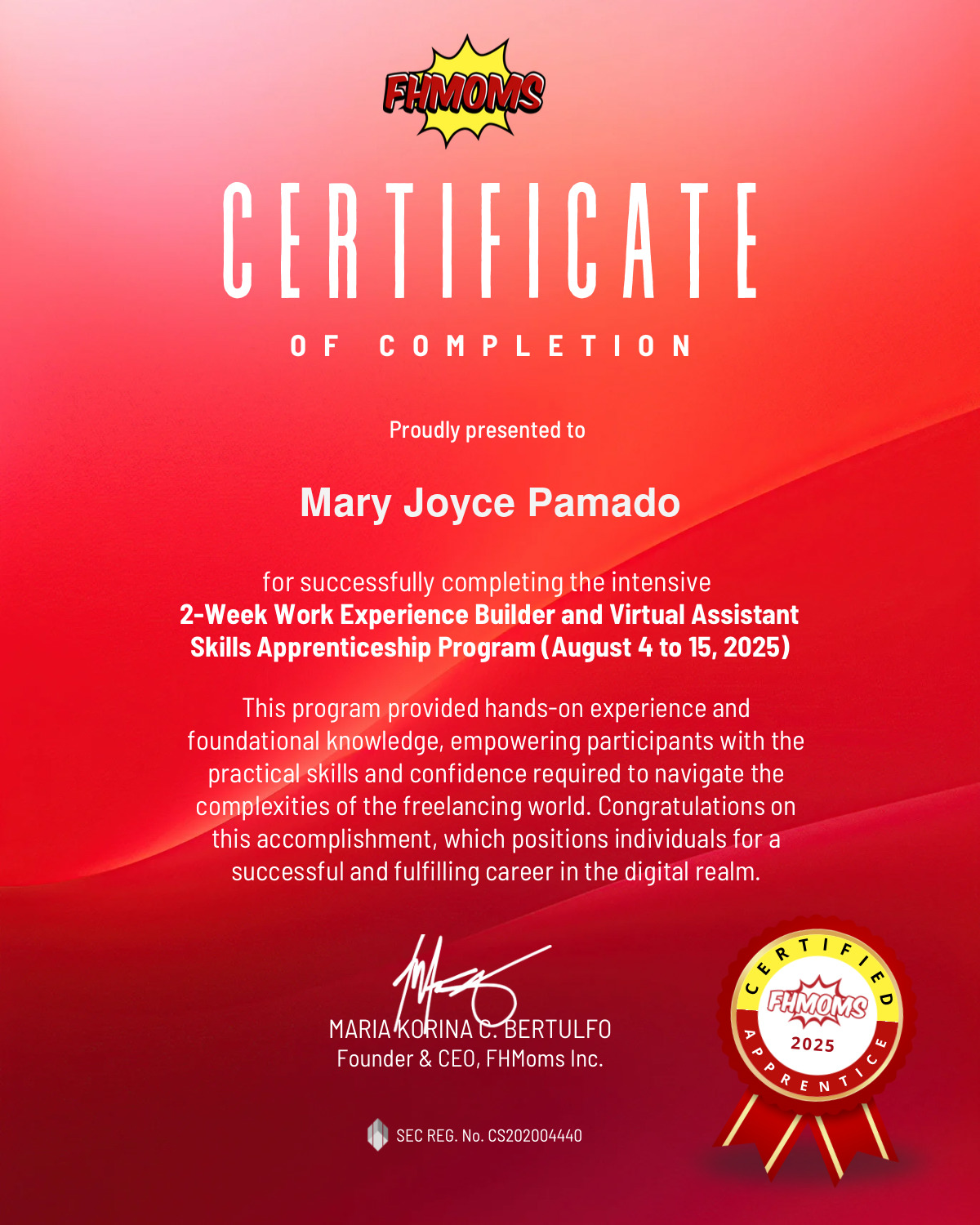 Virtual Assistant Skills Apprenticeship Program