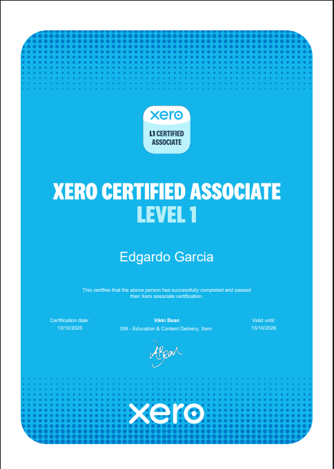 Xero Certificate1