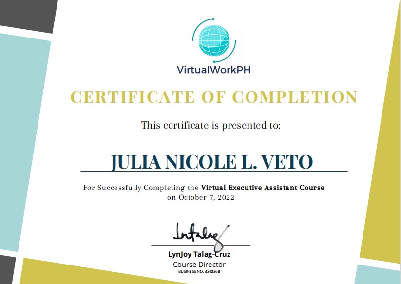 Virtual Executive Assistant Course
