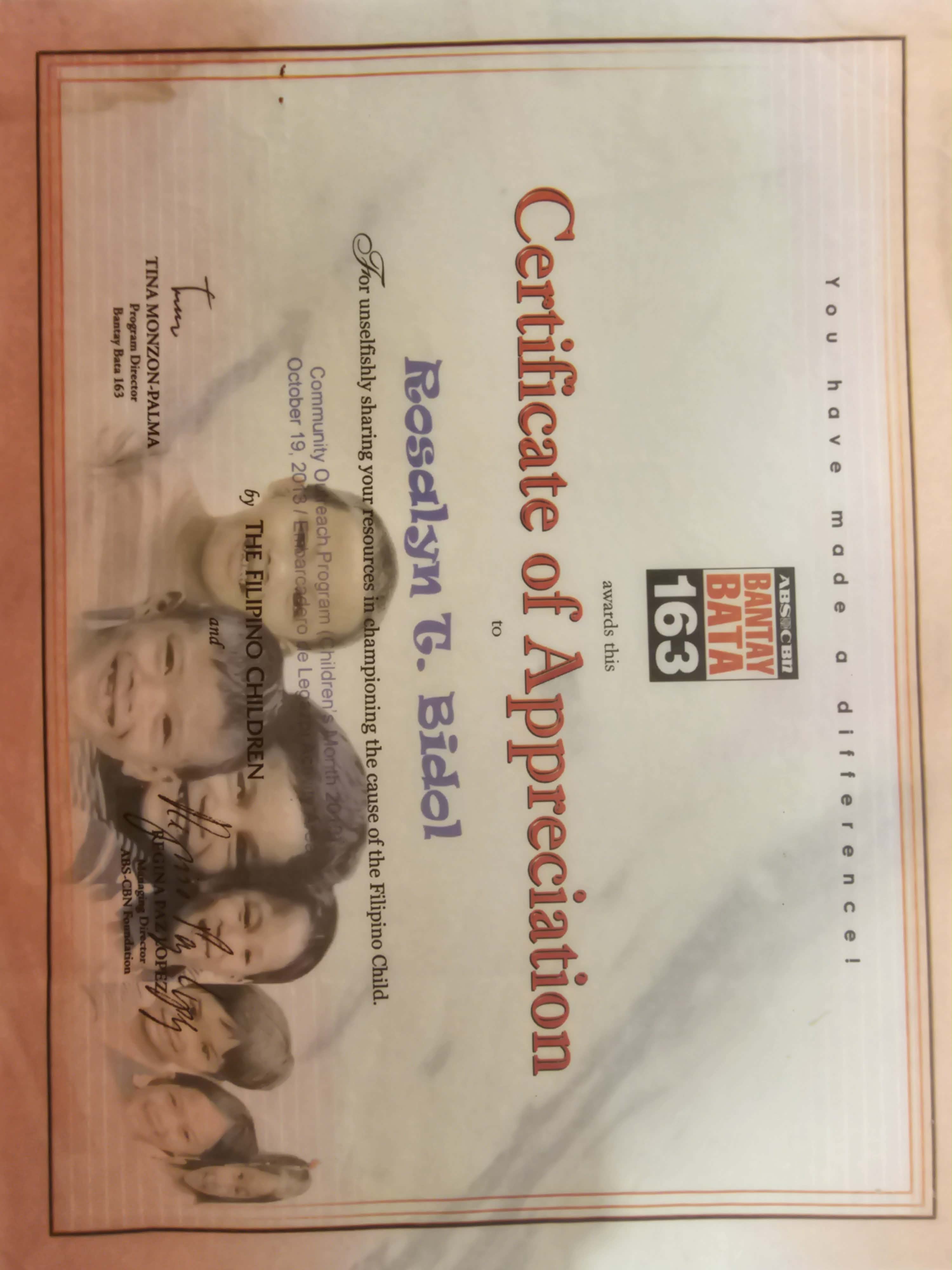 " Community Outreach Program with Bantay Bata 163 "