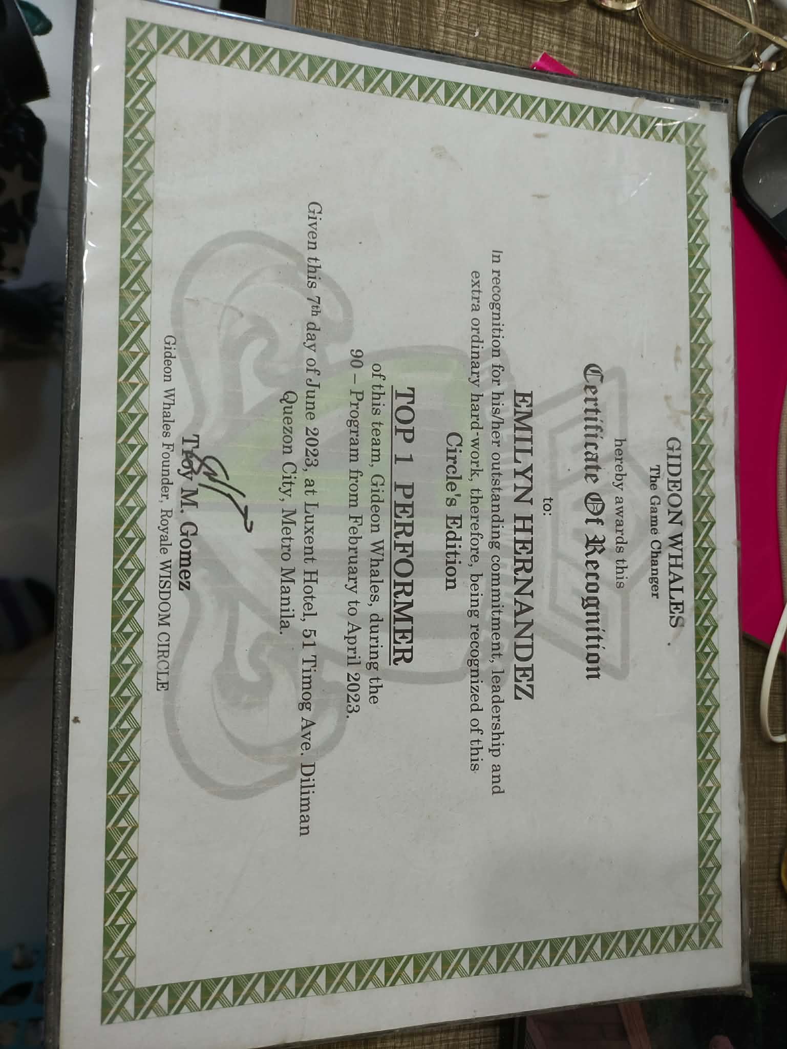 OVERALL TOP1 OF OUR TEAM