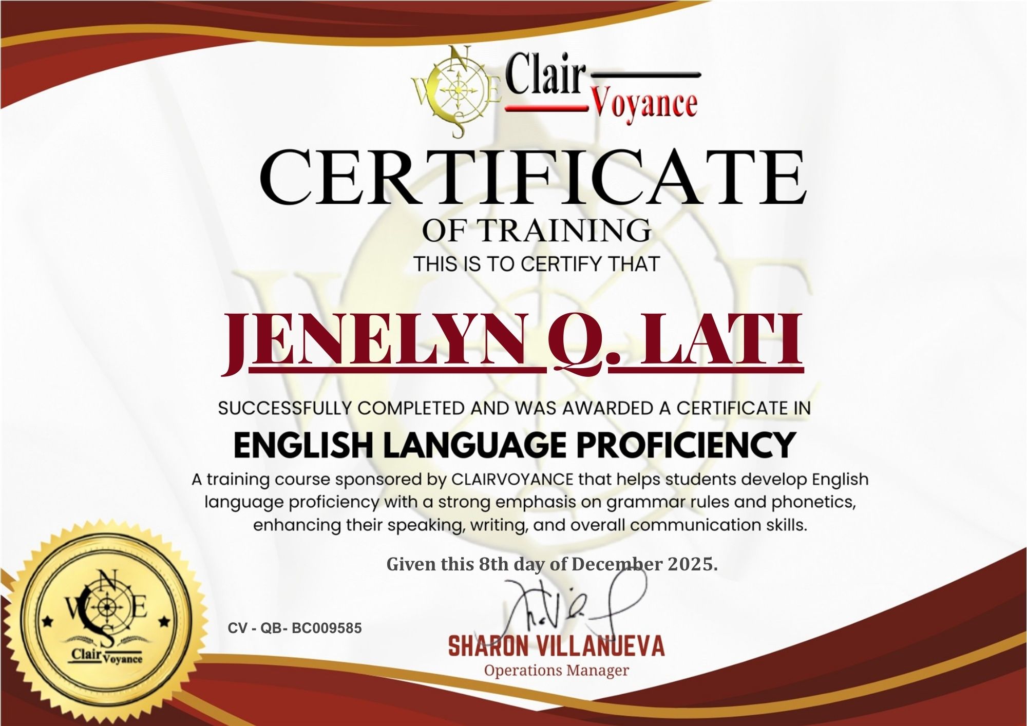 English Language Proficiency