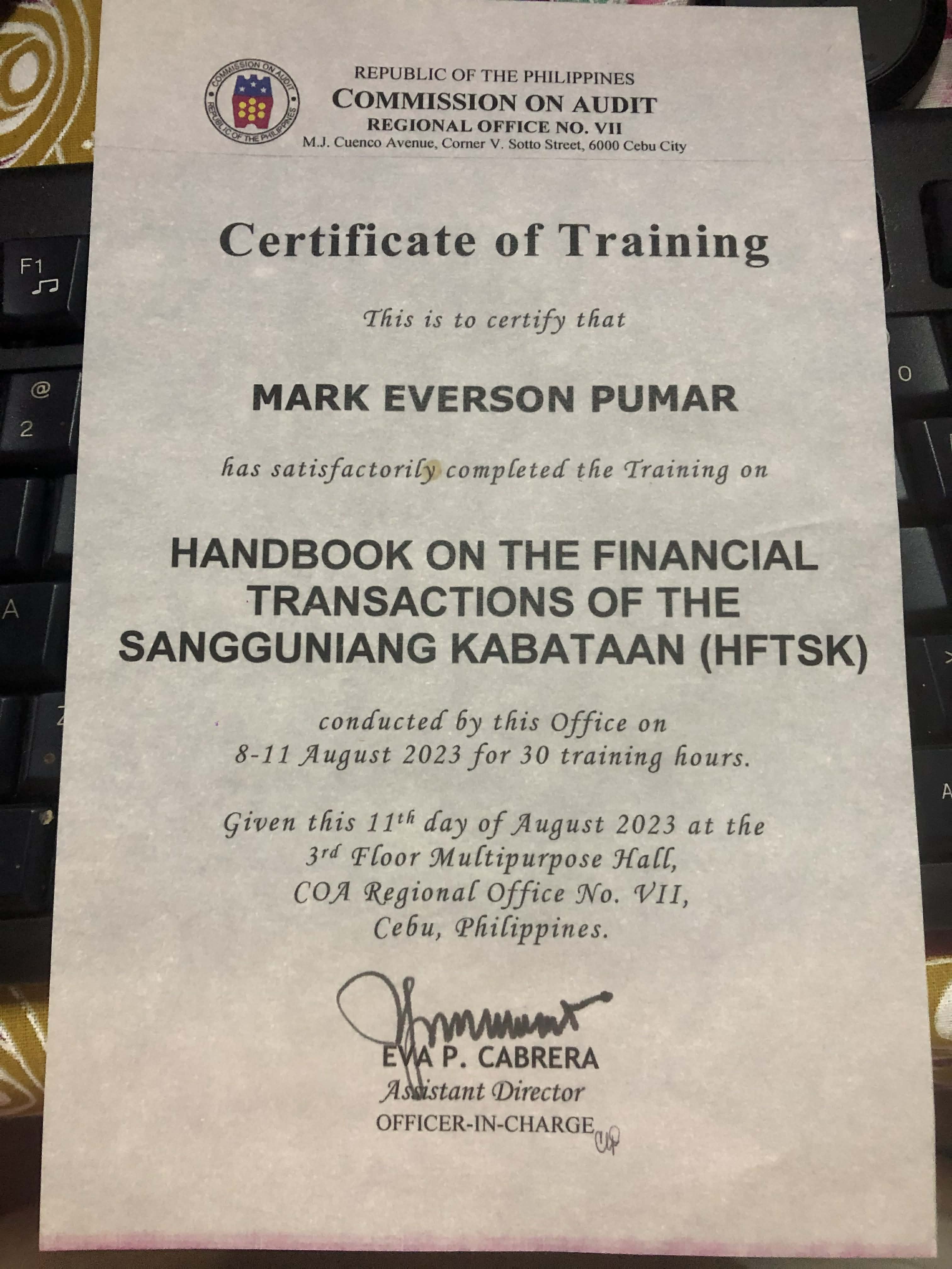Accounting Certificate