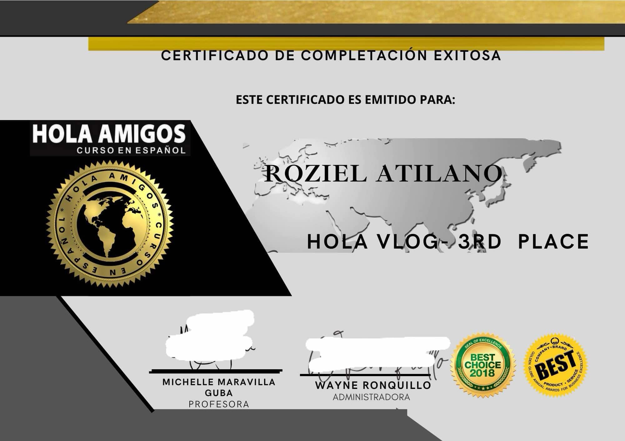 Hola Vlog - 3rd Place Spanish