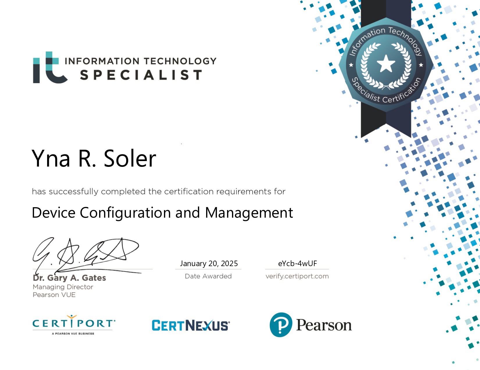 IT Specialist: Device Configuration and Management