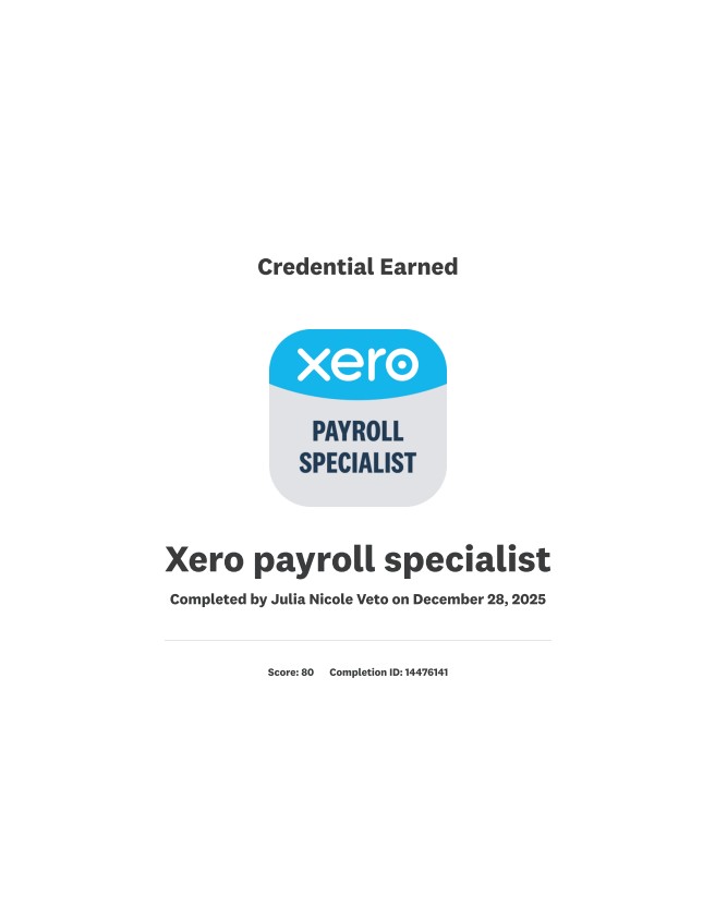 Xero Payroll Specialist