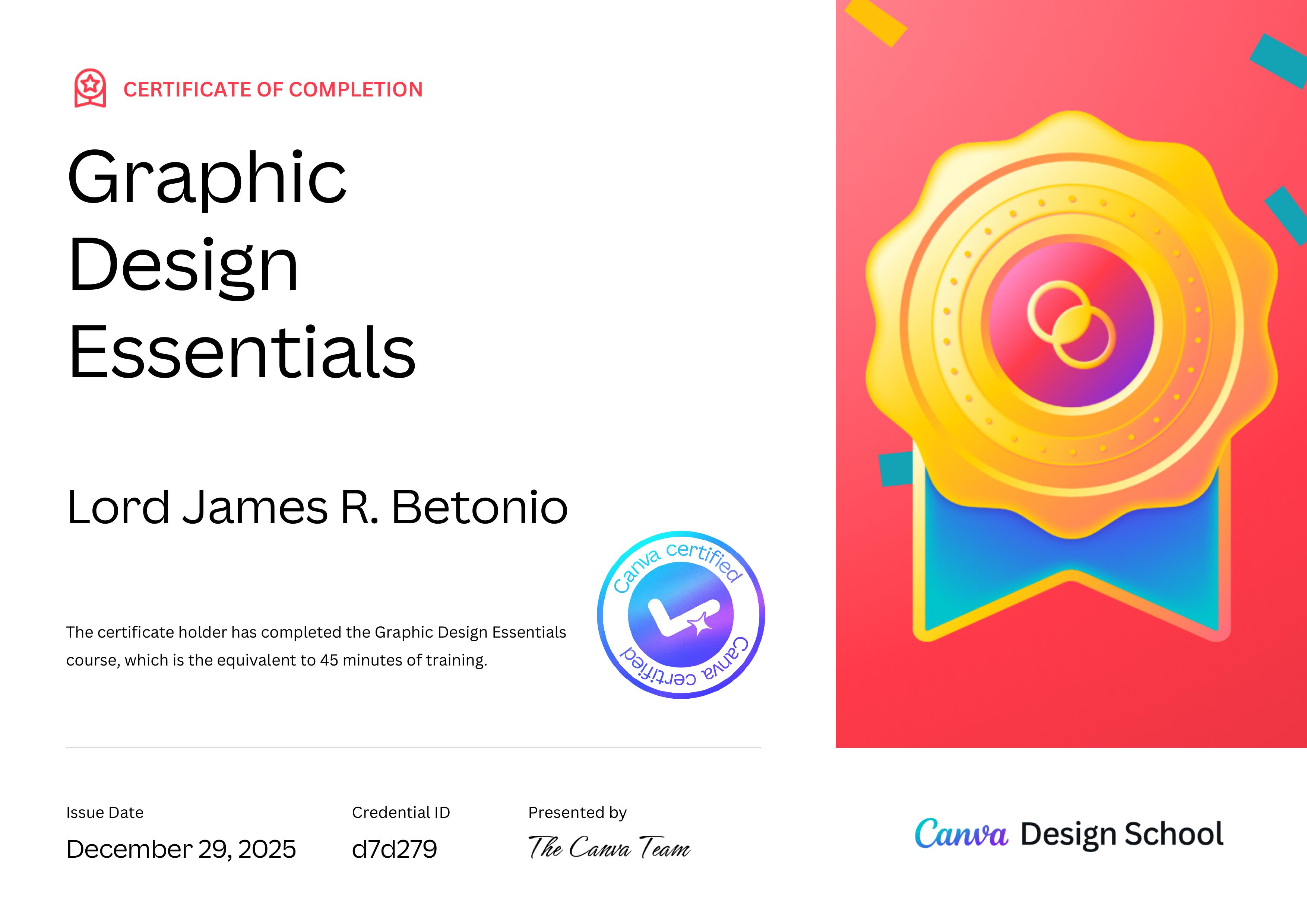 Graphic Design Essentials Certificate