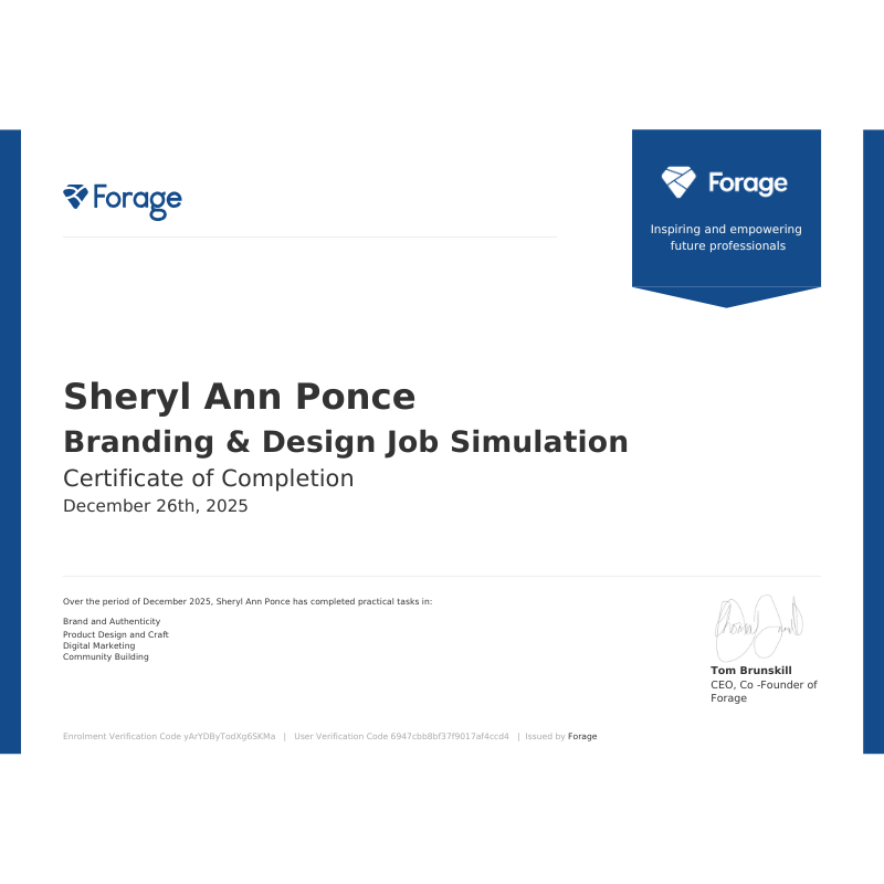 Forage Certificate