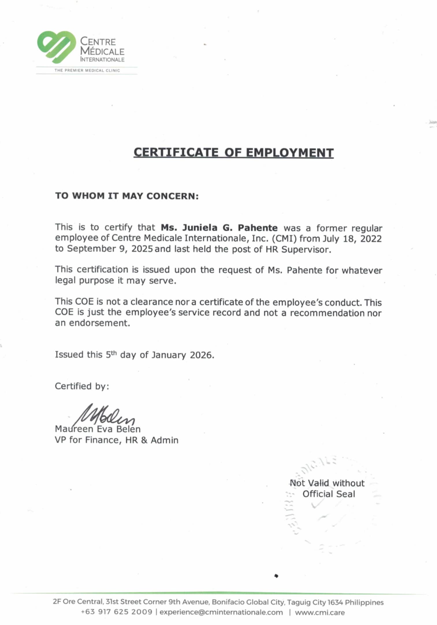 CMI HR_COE