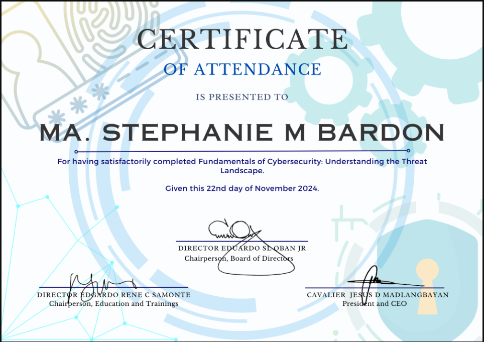 Fundamentals of Cybersecurity