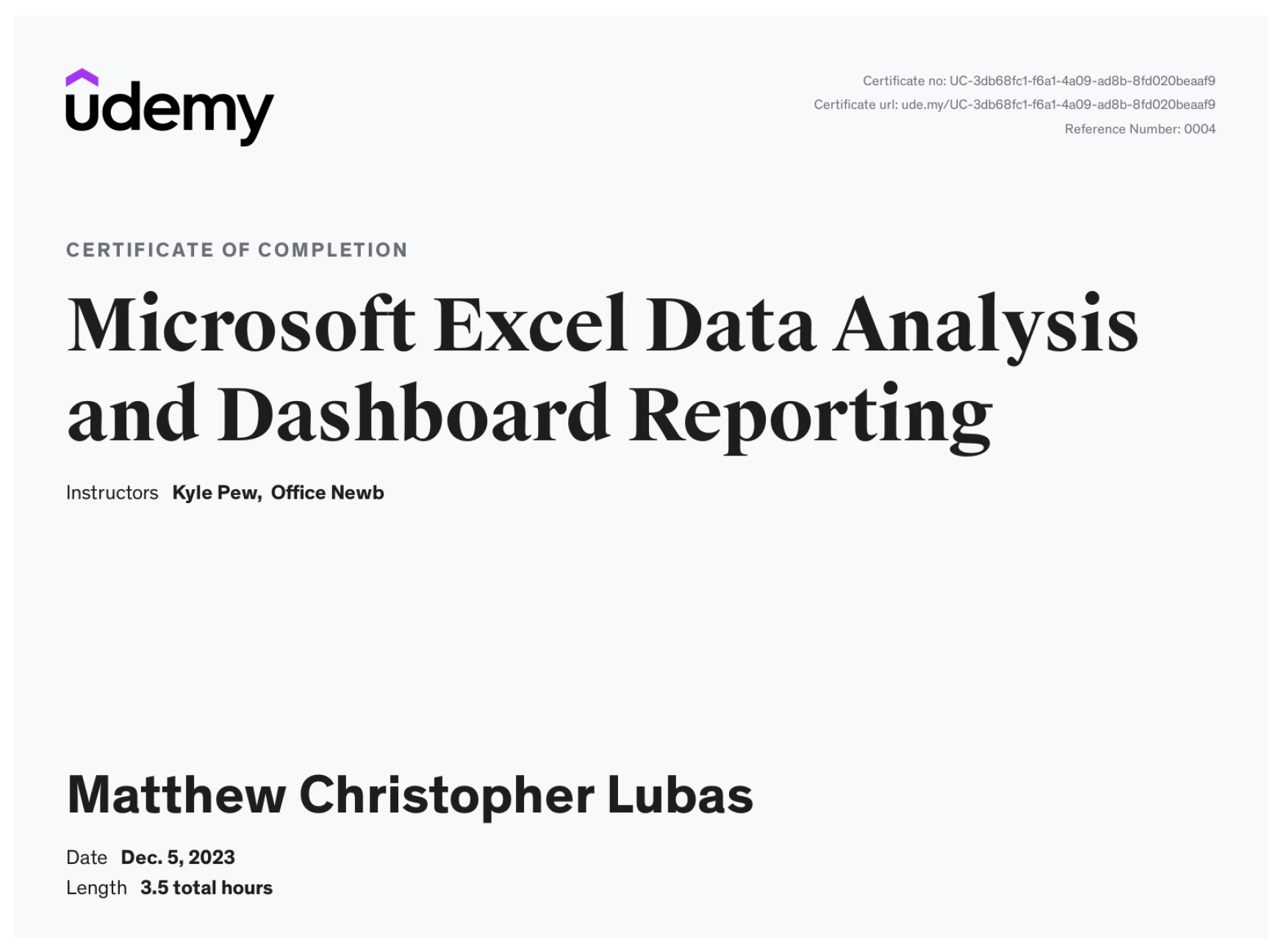 Microsoft Excel Data Analysis and Dashboard Reporting Training