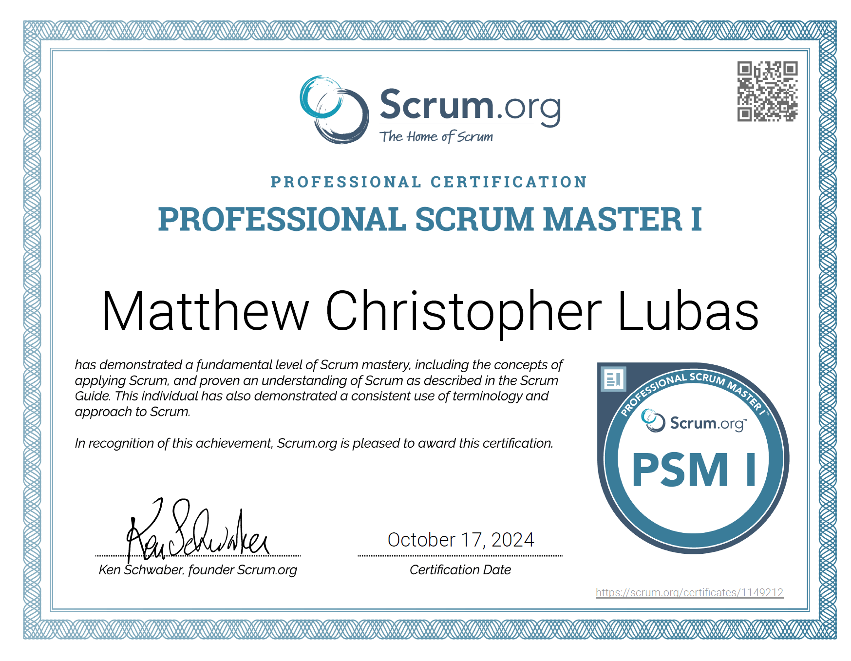 Professional Scrum Master I