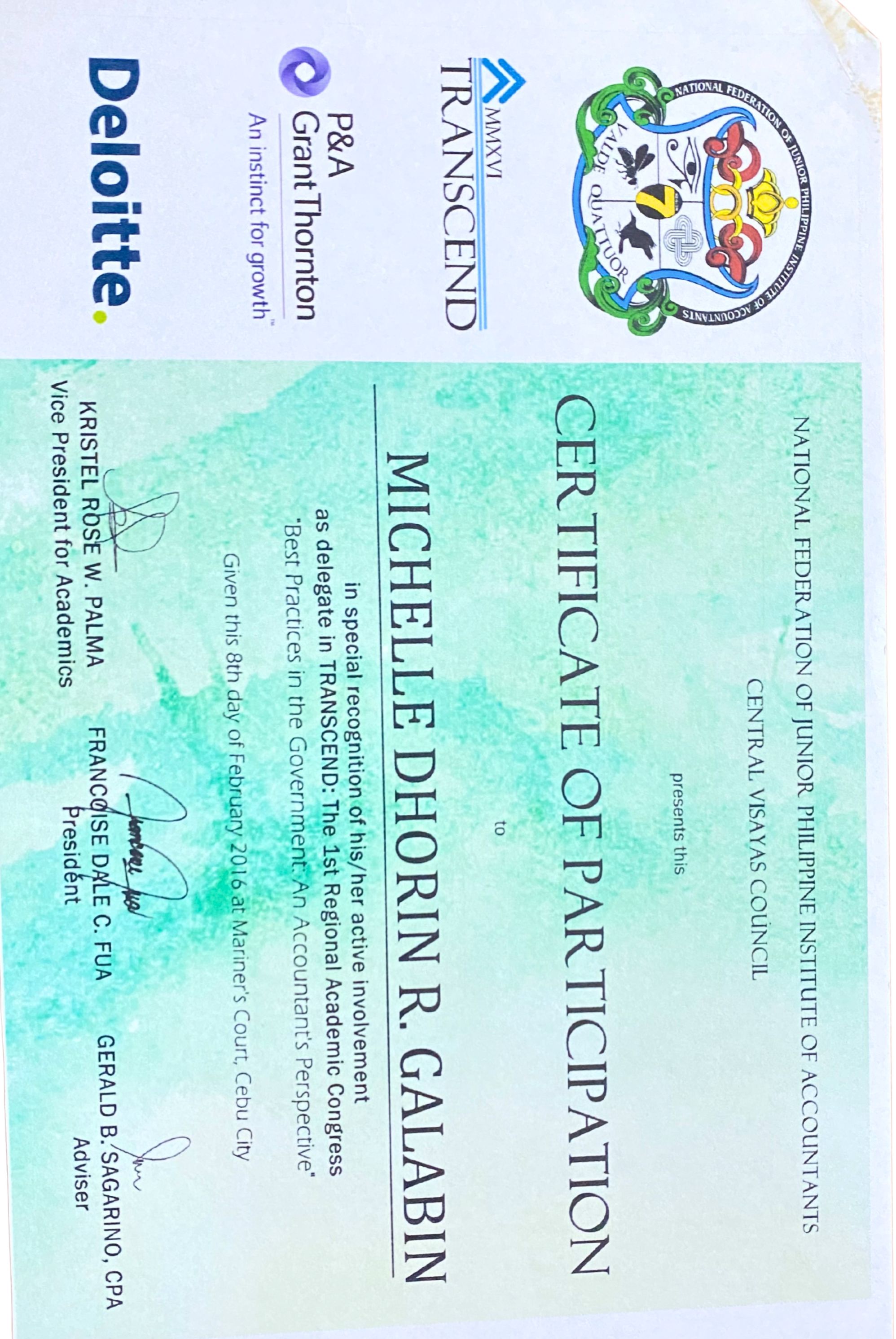 Best Practices in the Government: An Accountant's Perspective