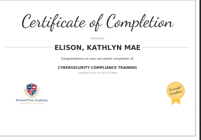 Cybersecurity Compliance