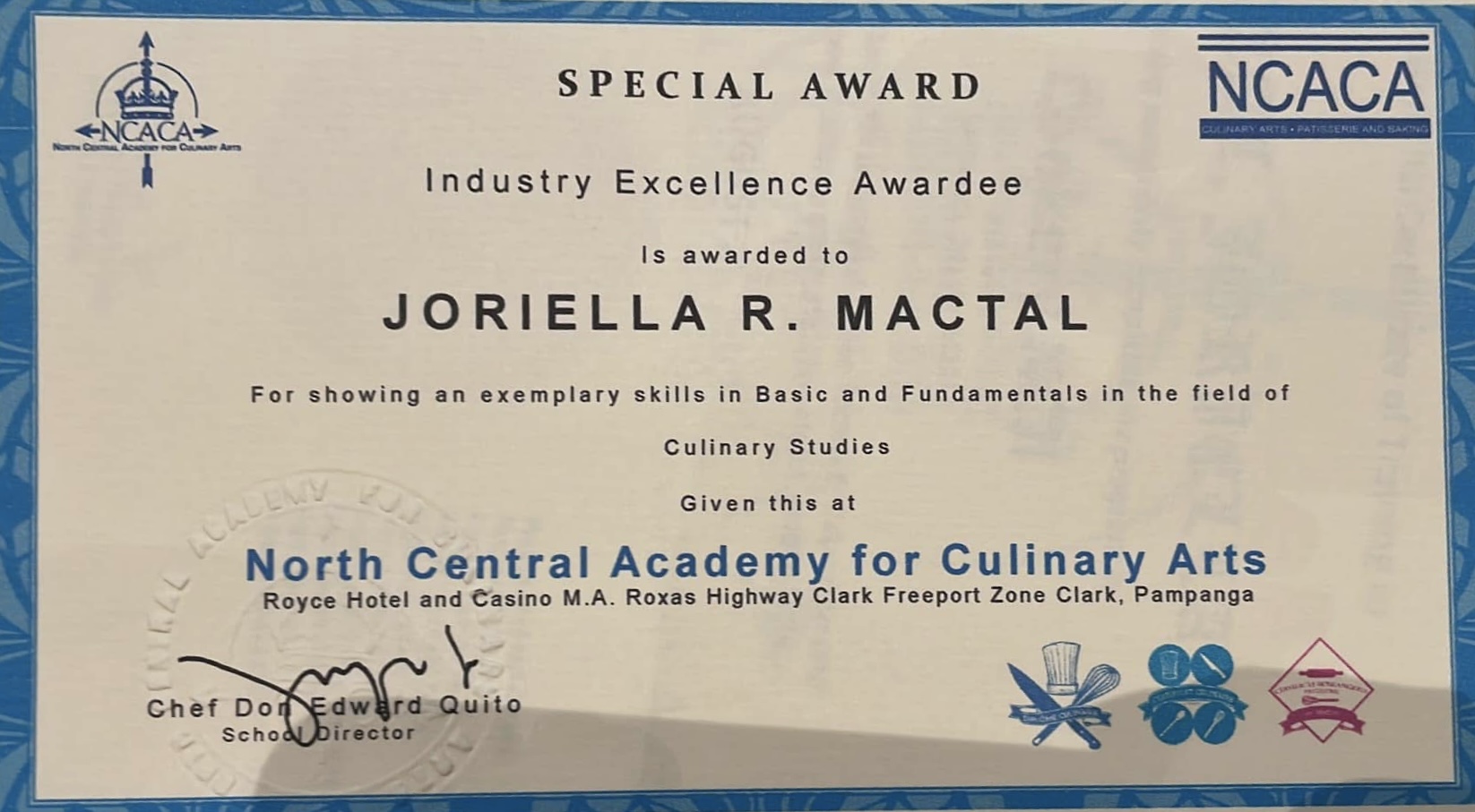 INDUSTRY EXCELLENCE AWARDEE