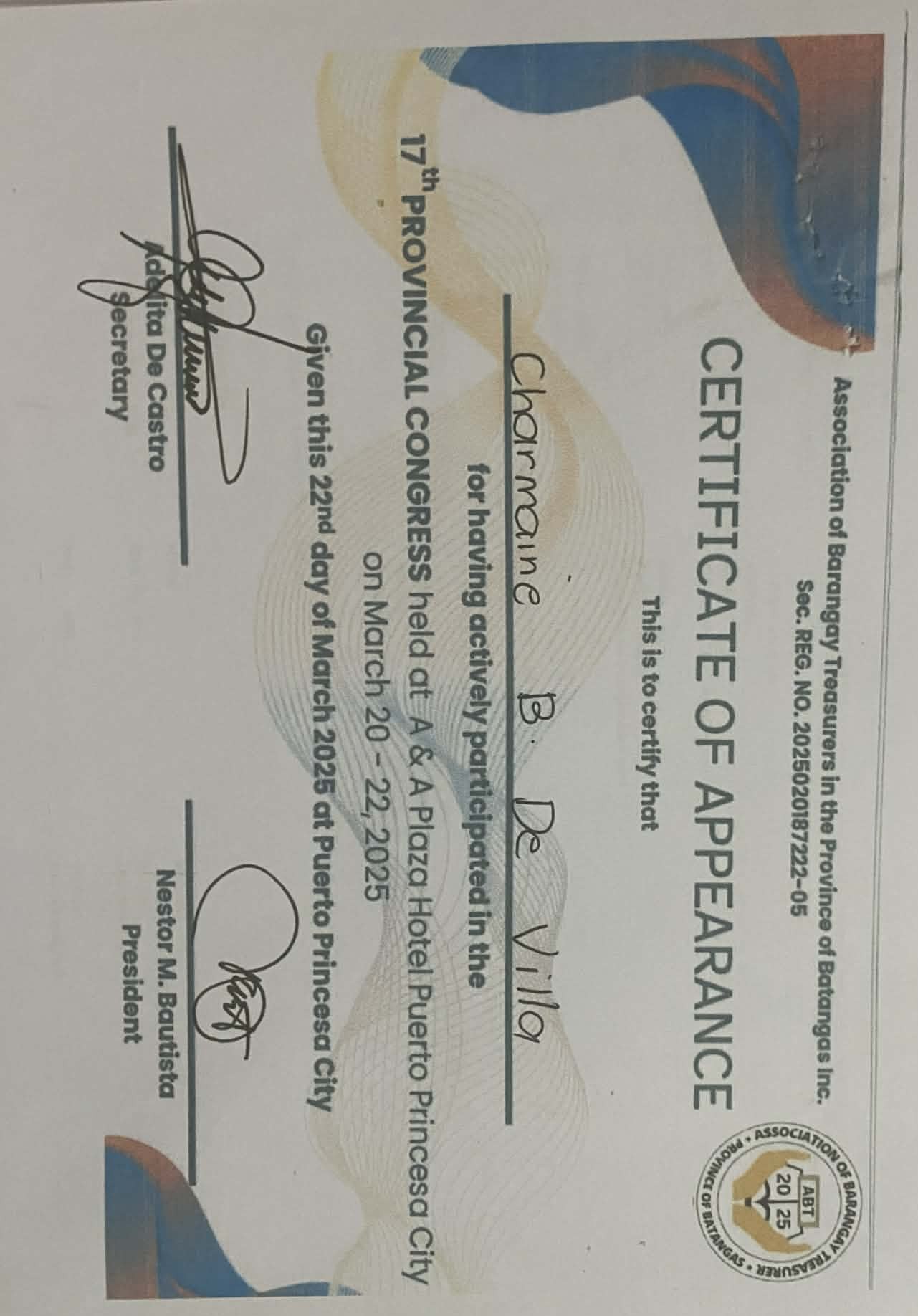 Barangay Treasurer’s Commitment towards efficient Financial Management in this Digital Age