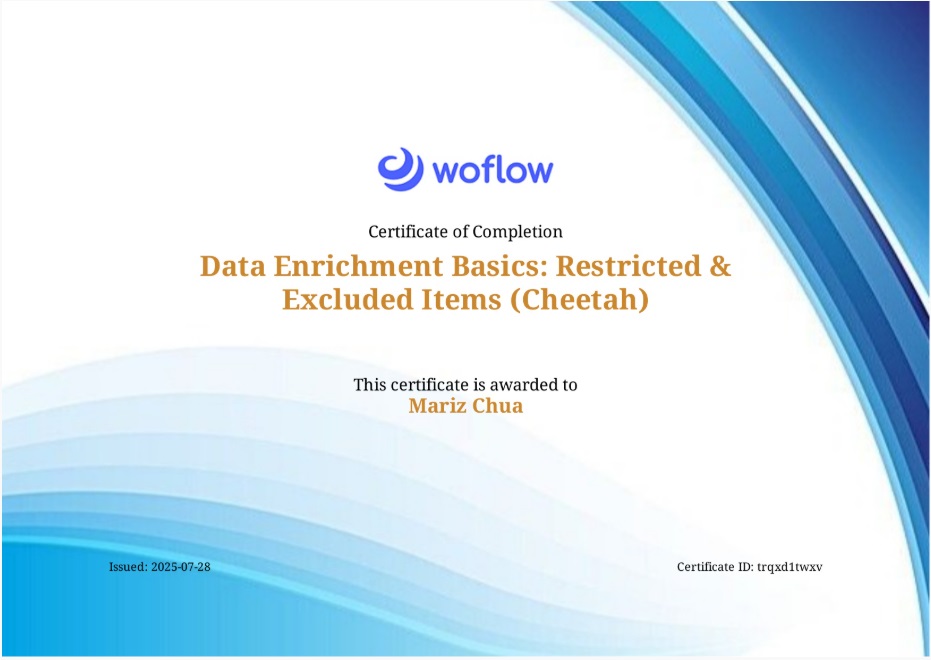 Data Enrichment Basics: Restricted & Excluded Items (Cheetah)