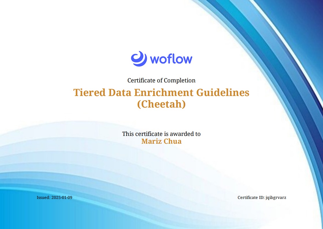 Tiered Data Enrichment Guidelines (Cheetah)