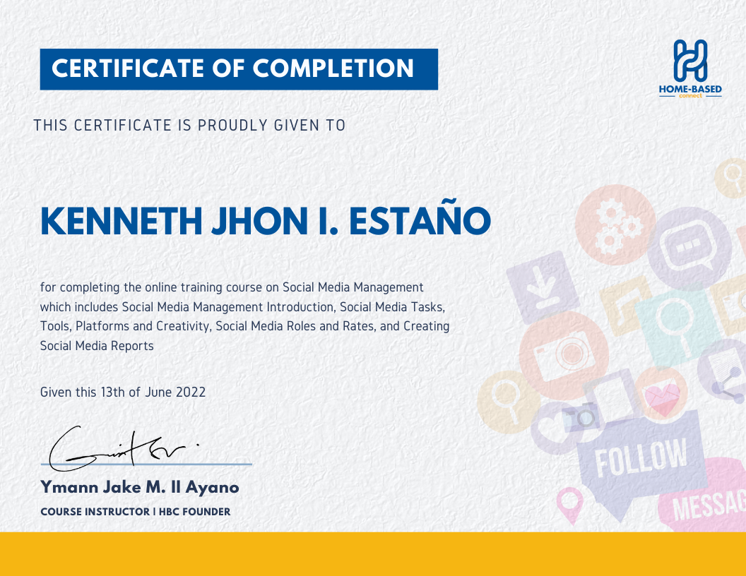 Social Media Management Certificate