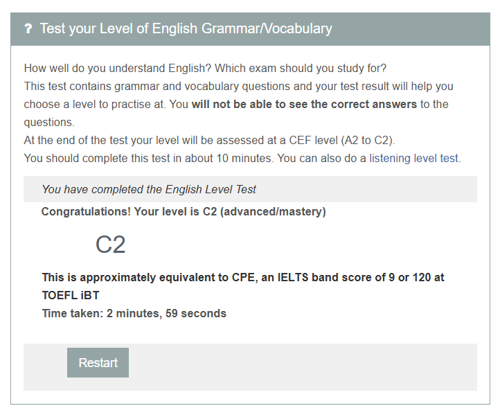 English Proficiency Level (examenglish.com)