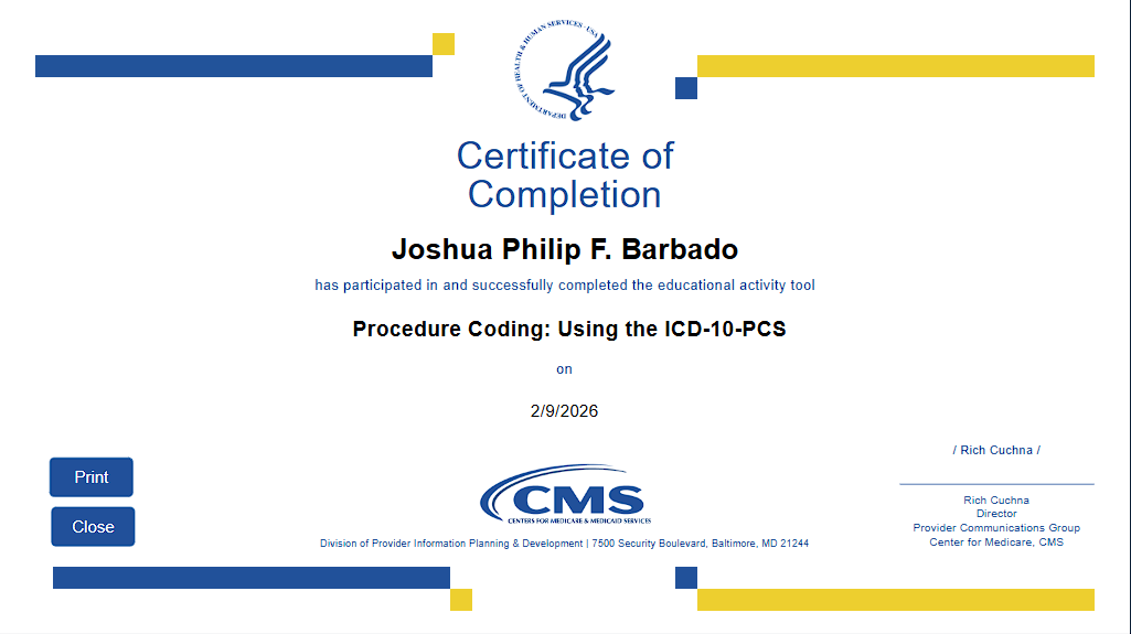 ICD-10 Procedure
