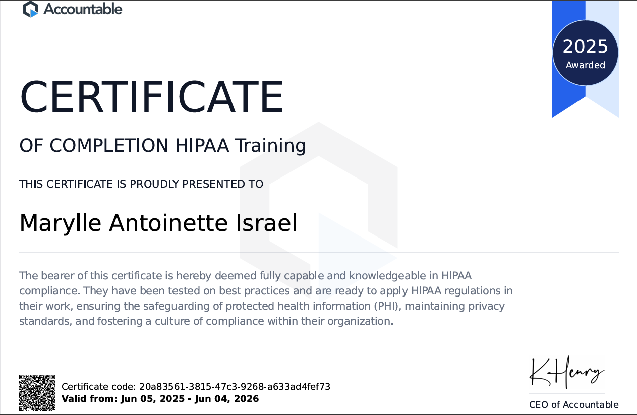 HIPAA Certification